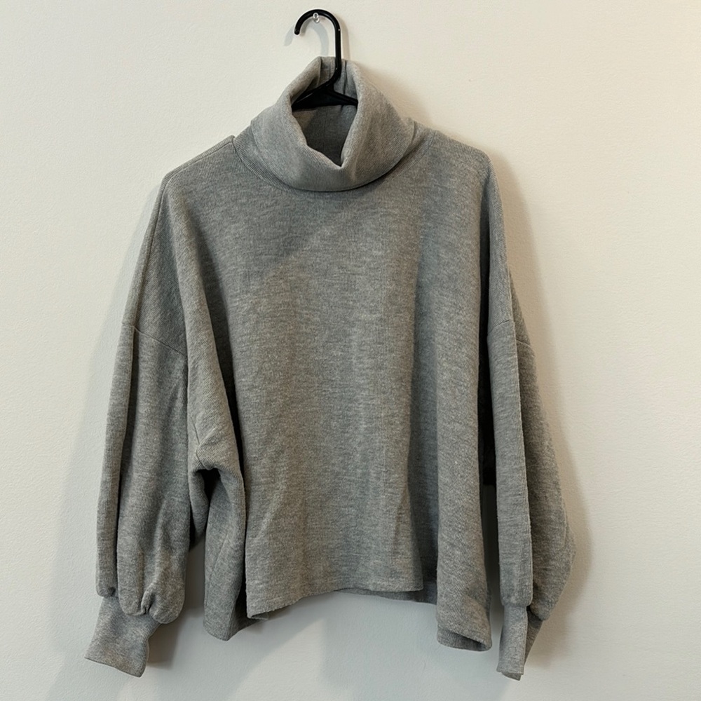 Cozy Gray Turtleneck Sweater